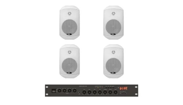 Комплект звуку DV audio LA804MS5W для зони оповіщення до 80м. кв.