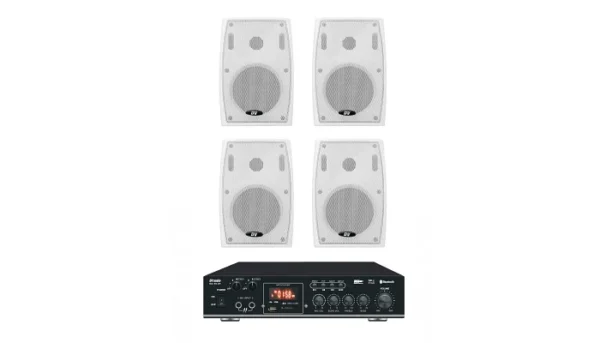 Комплект звуку DV audio MA404PB4W для приміщень до 80 м ?